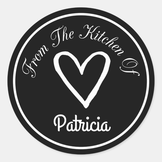 Pegatina Redonda De La Cocina De (Anverso)