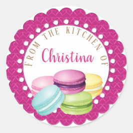 Pegatina Redonda De la cocina de hornear