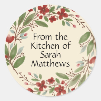 Pegatina Redonda De la cocina de los pegatinas