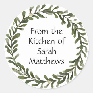Pegatina Redonda De la cocina de los pegatinas