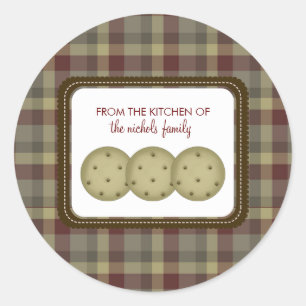 Pegatina Redonda De la cocina de pegatinas