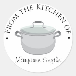 Pegatina Redonda De la cocina de - stock Pot