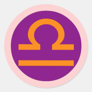 Pegatina redonda de Libra