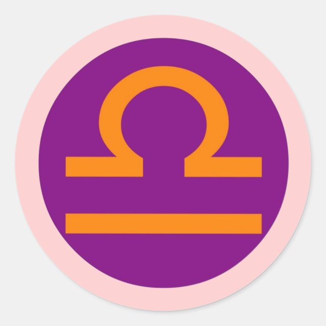 Pegatina redonda de Libra (Anverso)