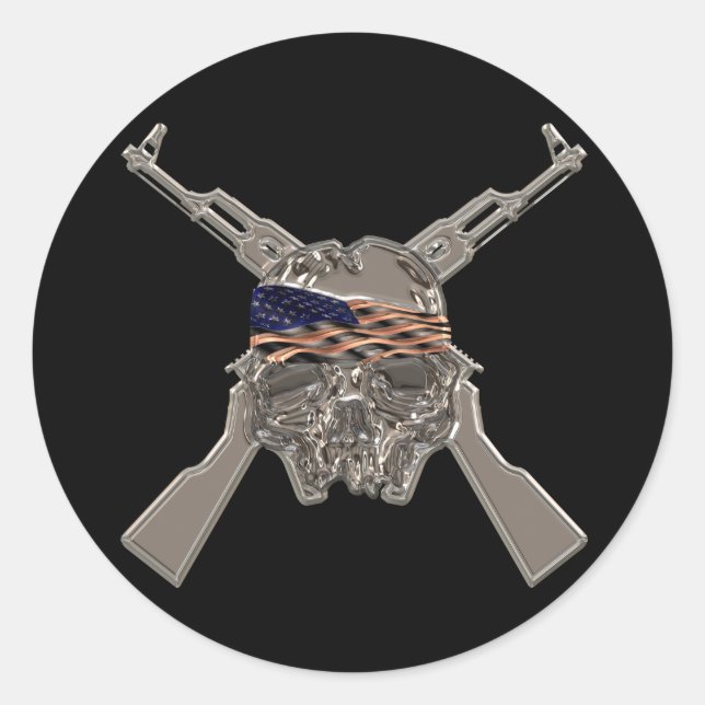 Pegatina Redonda De mis dedos fríos muertos Metalizado (Anverso)