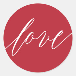 Pegatina redonda de Navidad de AMOR