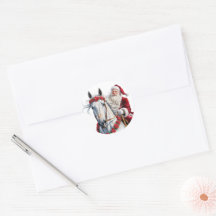 Pegatina redonda de Navidad para amantes de los ca