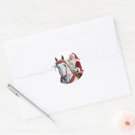 Pegatina redonda de Navidad para amantes de los ca
