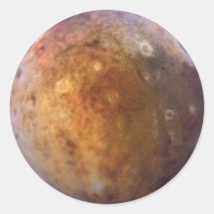 Pegatina Redonda ~ de PLUTÓN del PLANETA (Sistema Solar)