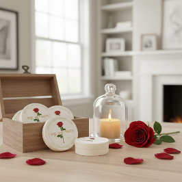 Pegatina Redonda de Rosas Hechas a Mano para Melts