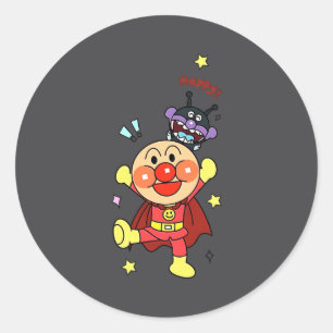 Pegatina Redonda De todos modos Anpanman Nuevo