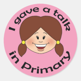 Pegatina Redonda Dé una charla