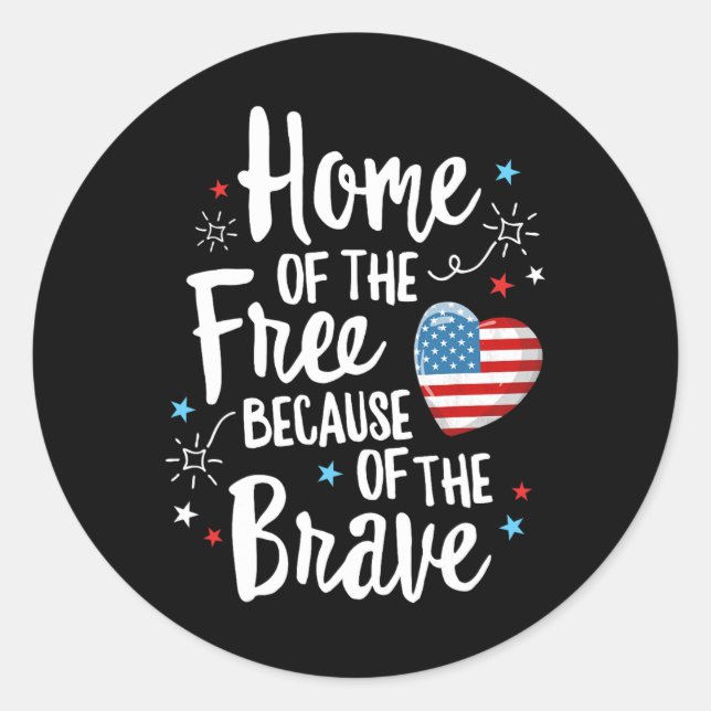 Pegatina Redonda De Veteranas Libres 4 De Julio Mujeres Esposa Patr (Anverso)