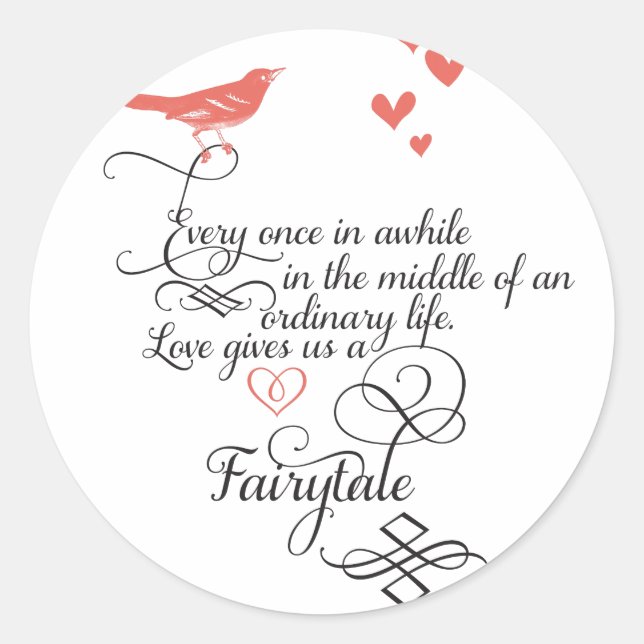 Pegatina Redonda De vez en cuando en una vida ordinaria. (Anverso)