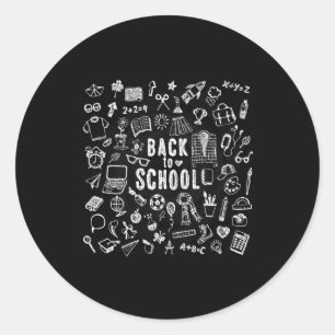 Pegatina Redonda De vuelta a la escuela 3