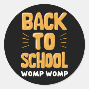 Pegatina Redonda De vuelta a la escuela profesora femenina