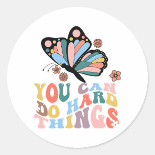 Pegatina Redonda De Vuelta A La Escuela Se Pueden Hacer Cosas Difíc