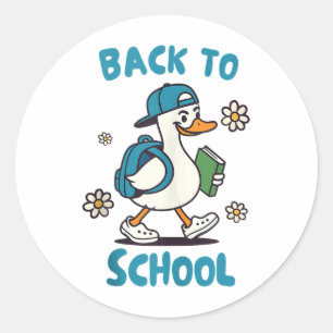 Pegatina Redonda De Vuelta Al Colegio Silly Goose Silly Gang Primer