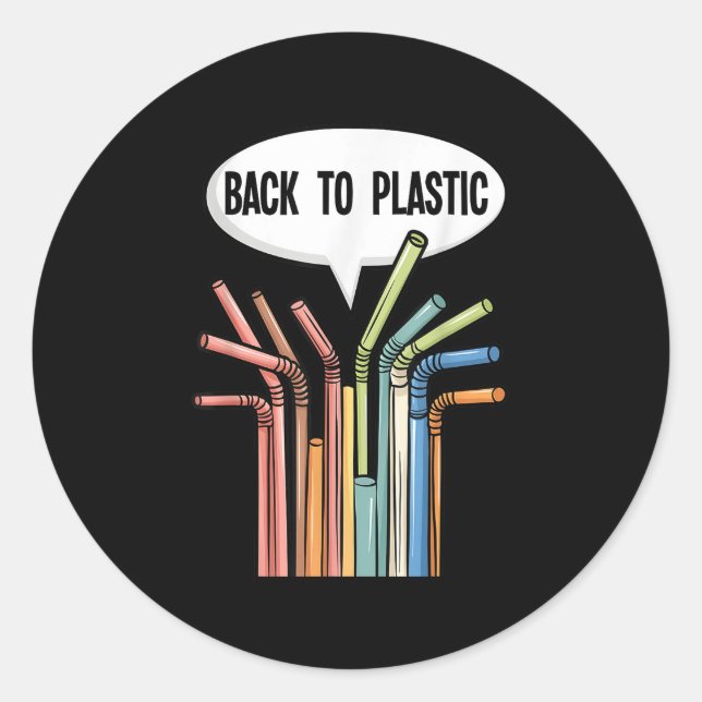 Pegatina Redonda De Vuelta Al Plástico El Presidente Trump Ejecutiv (Anverso)