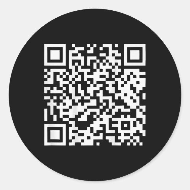 Pegatina Redonda (de vuelta) Divertido Qr No es un poco de btch Cod (Anverso)