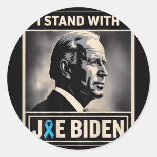 Pegatina Redonda (de vuelta) Estoy con Joe Biden