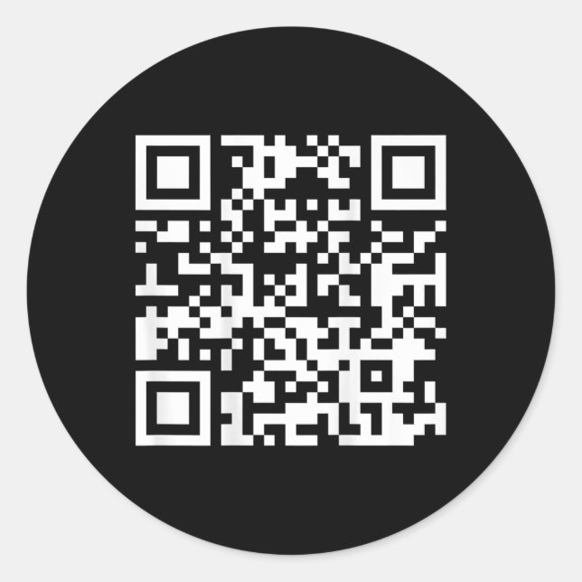 Pegatina Redonda (de vuelta) Gracioso Qr Fck Off Code diciendo Cita (Anverso)