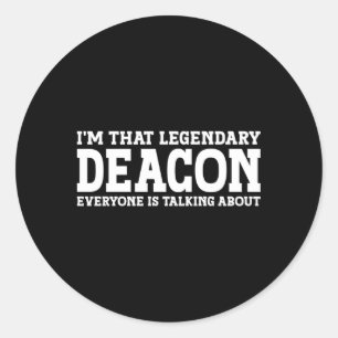 Pegatina Redonda Deacon Nombre personal Deacon