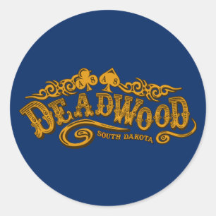Pegatina Redonda Deadwood Saloon