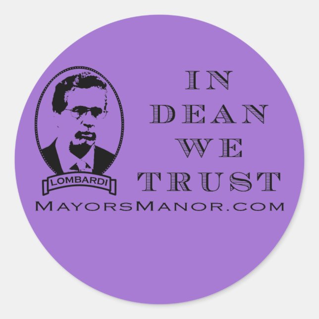 Pegatina Redonda Dean - ¡Apótalo! (Anverso)