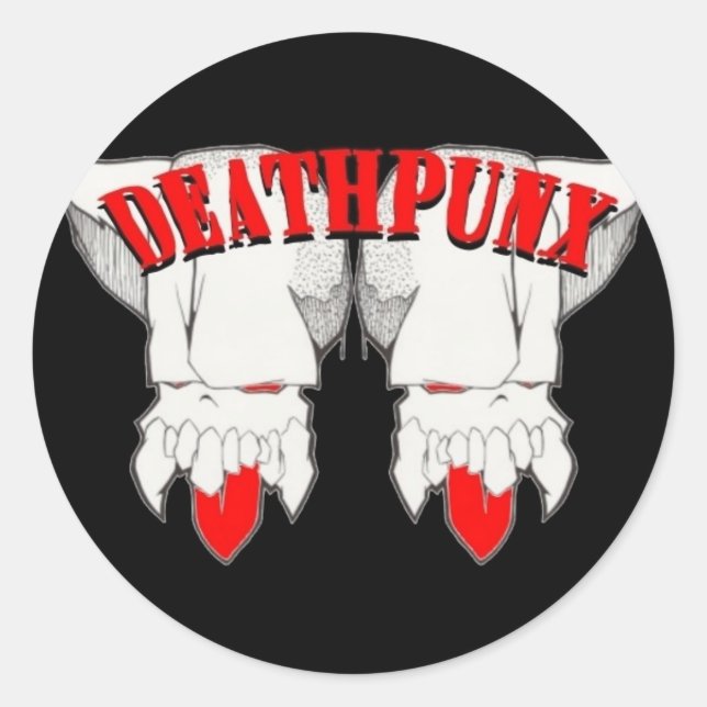 PEGATINA REDONDA DEATHPUNX TM (Anverso)