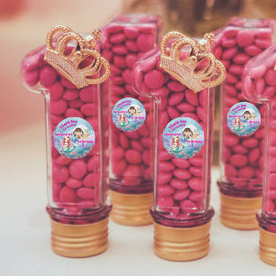 Pegatina Redonda Debajo del mar Magical Sirenita Foto de Girly