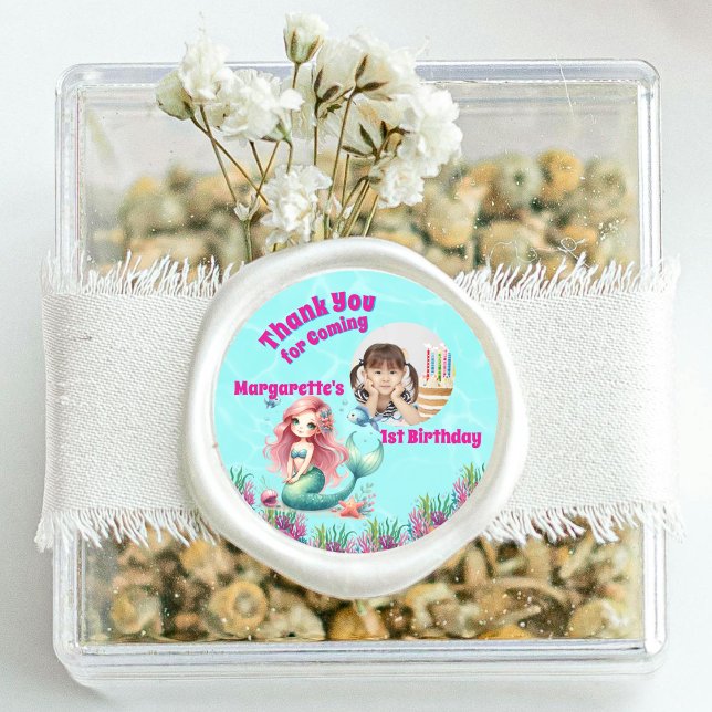 Pegatina Redonda Debajo del mar Magical Sirenita Foto de Girly (Subido por el creador)