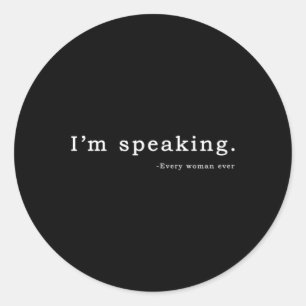 Pegatina Redonda Debate de Speaking Women Harris