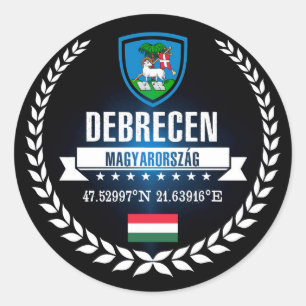 Pegatina Redonda Debrecen