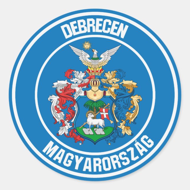 Pegatina Redonda Debrecen Round Emblem (Anverso)