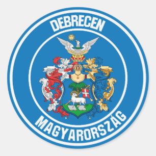 Pegatina Redonda Debrecen Round Emblem