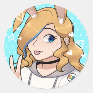 Pegatina Redonda Decal de HunneBunn PFP