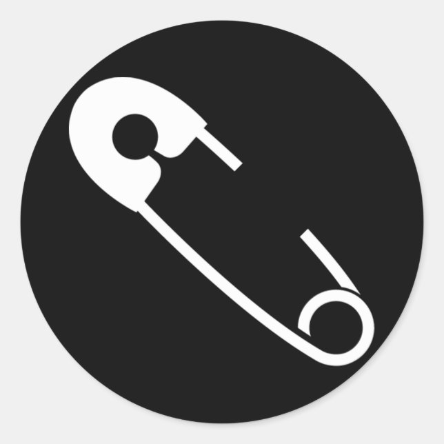 Pegatina Redonda Decal del alfiler de seguridad (Anverso)