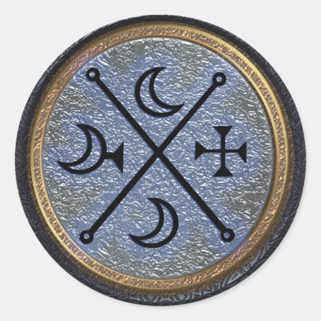 Pegatina Redonda decarabia (Anverso)