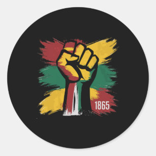 Pegatina Redonda Decimoctava edición Mujeres Hombres Libertad Afric