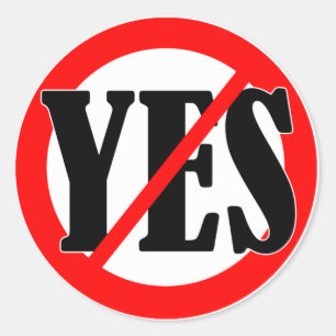 Pegatina Redonda Decir no