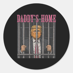 Pegatina Redonda Declaración de humor del líder encarcelado Daddy's
