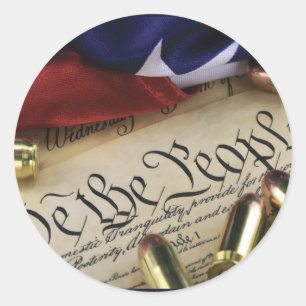 Pegatina Redonda Declaración de Independencia