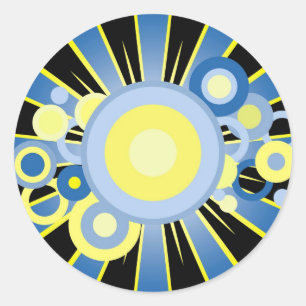 Pegatina Redonda Decoración abstracta
