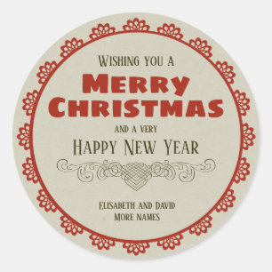 Pegatina Redonda Decoración caligráfica CC0943 del marco del