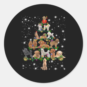 Pegatina Redonda Decoración de árbol de cangrejo