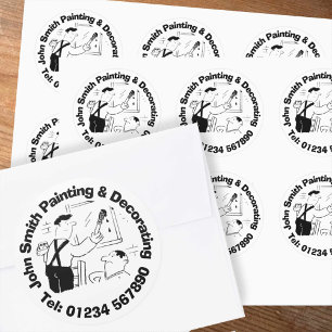 Pegatina Redonda Decoración de cuadros y decoración