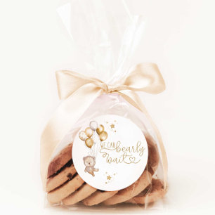 Pegatina Redonda Decoración de favor de baby shower No Podemos Espe