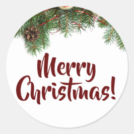 Pegatina Redonda decoración de navidades