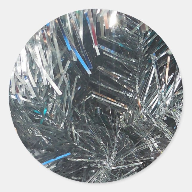 Pegatina Redonda Decoraciones navideñas (Anverso)